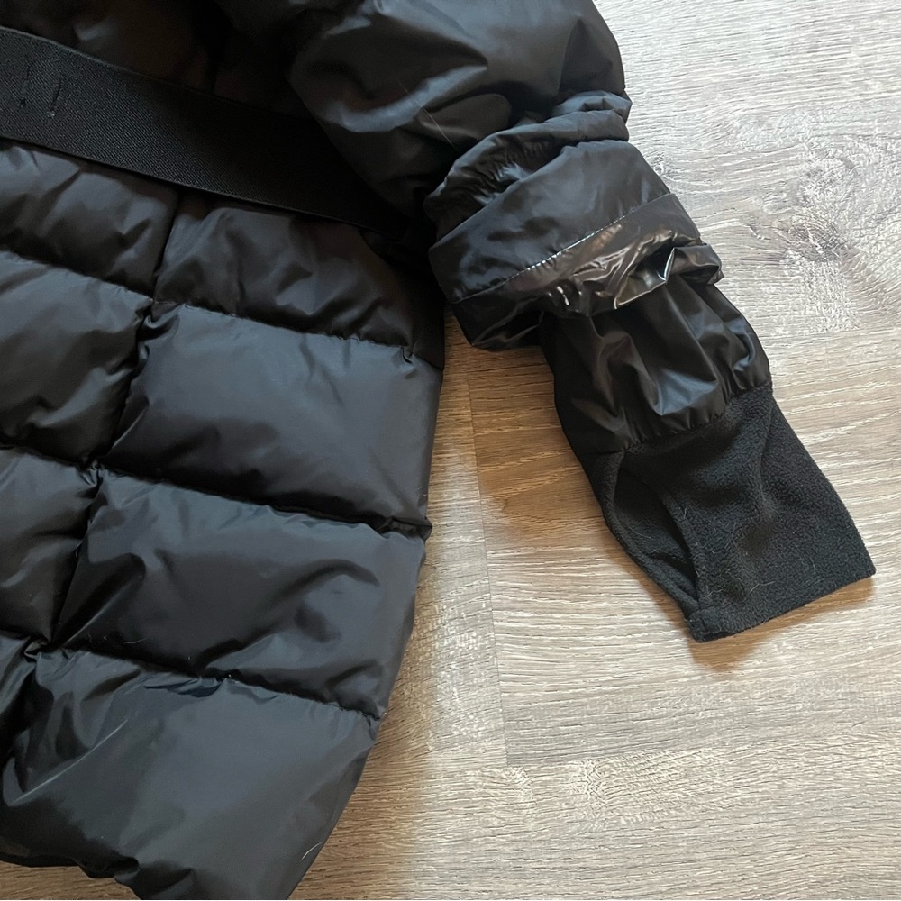 NWOT SAKS 5th-S13 New York, 3/4 Puffer Down Faux Fur Hood, Belt - Picture 13 of 16